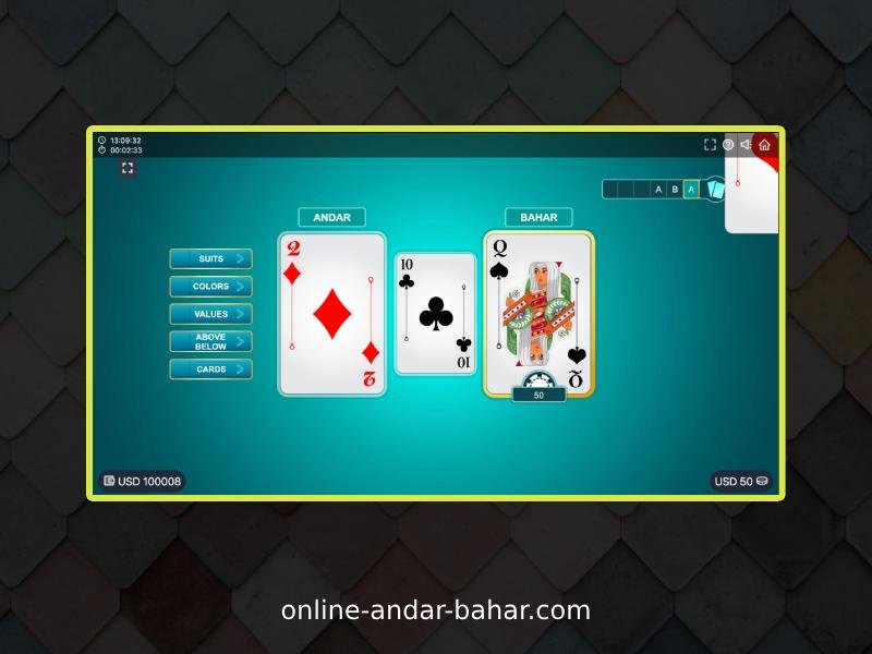 Experience the Thrill of Andar Bahar Demo Game in India Online